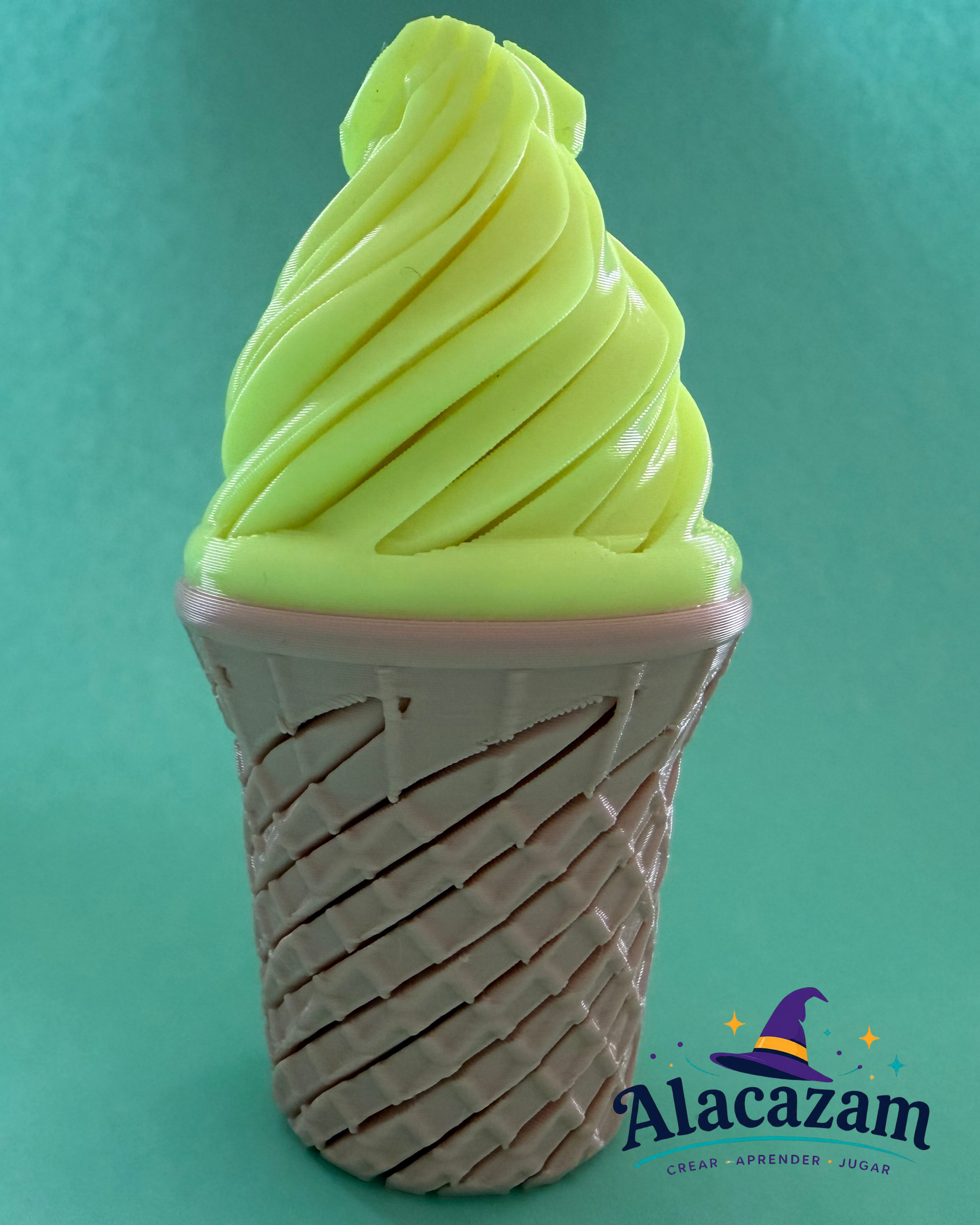 Detalle del helado sensorial de Alacazam